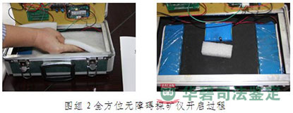 探測(cè)儀開啟示意圖